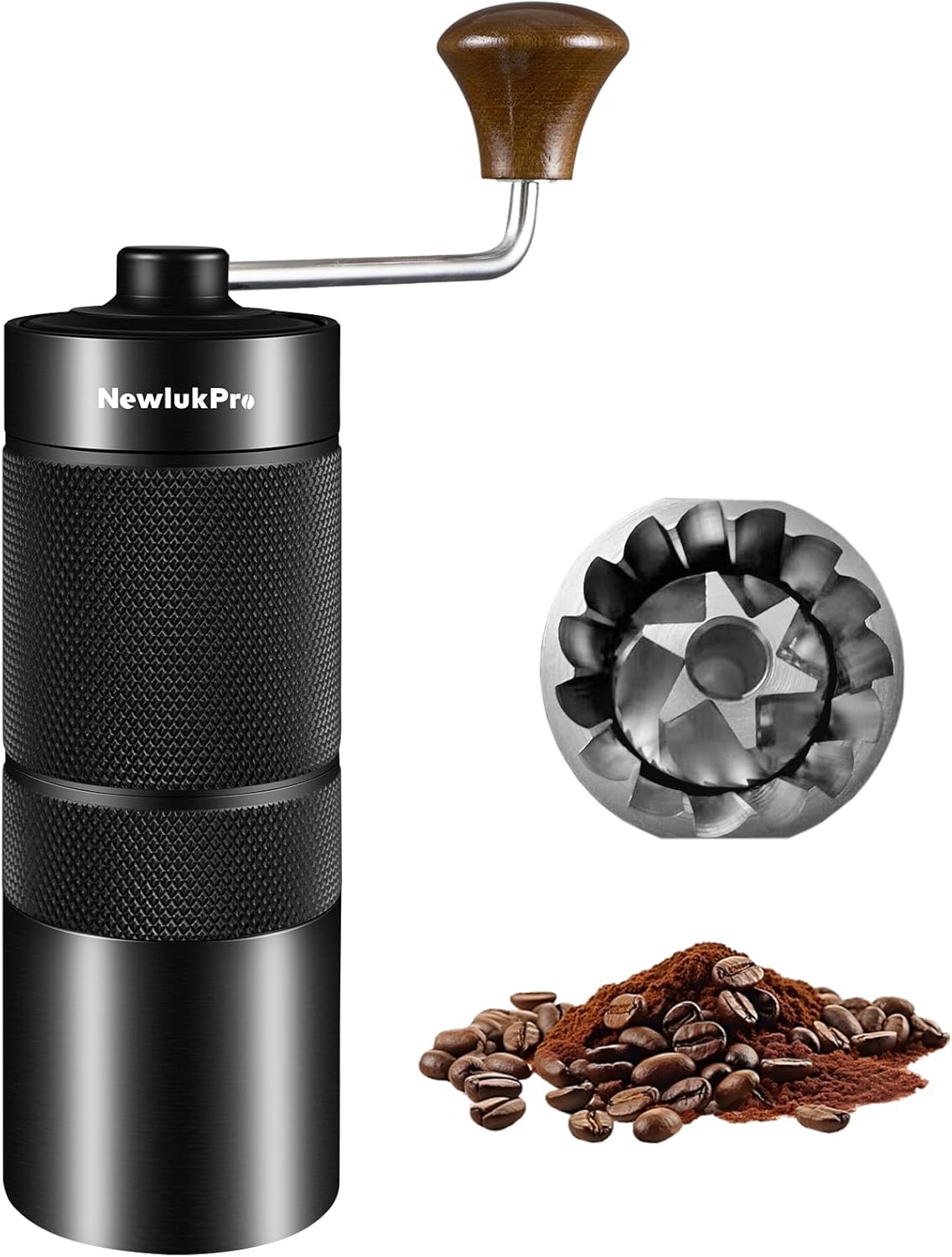 M6 Coffee Grinder Manual, Capacity 25 g, Hand Coffee Grinder Sharp Hexagonal Grinding Core, Portable Manual Coffee Bean Mill for Pouring Over Espresso