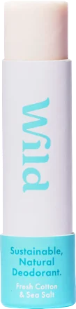 Wild Deodorant stick Fresh Cotton & Sea Salt, travel size, 16 g