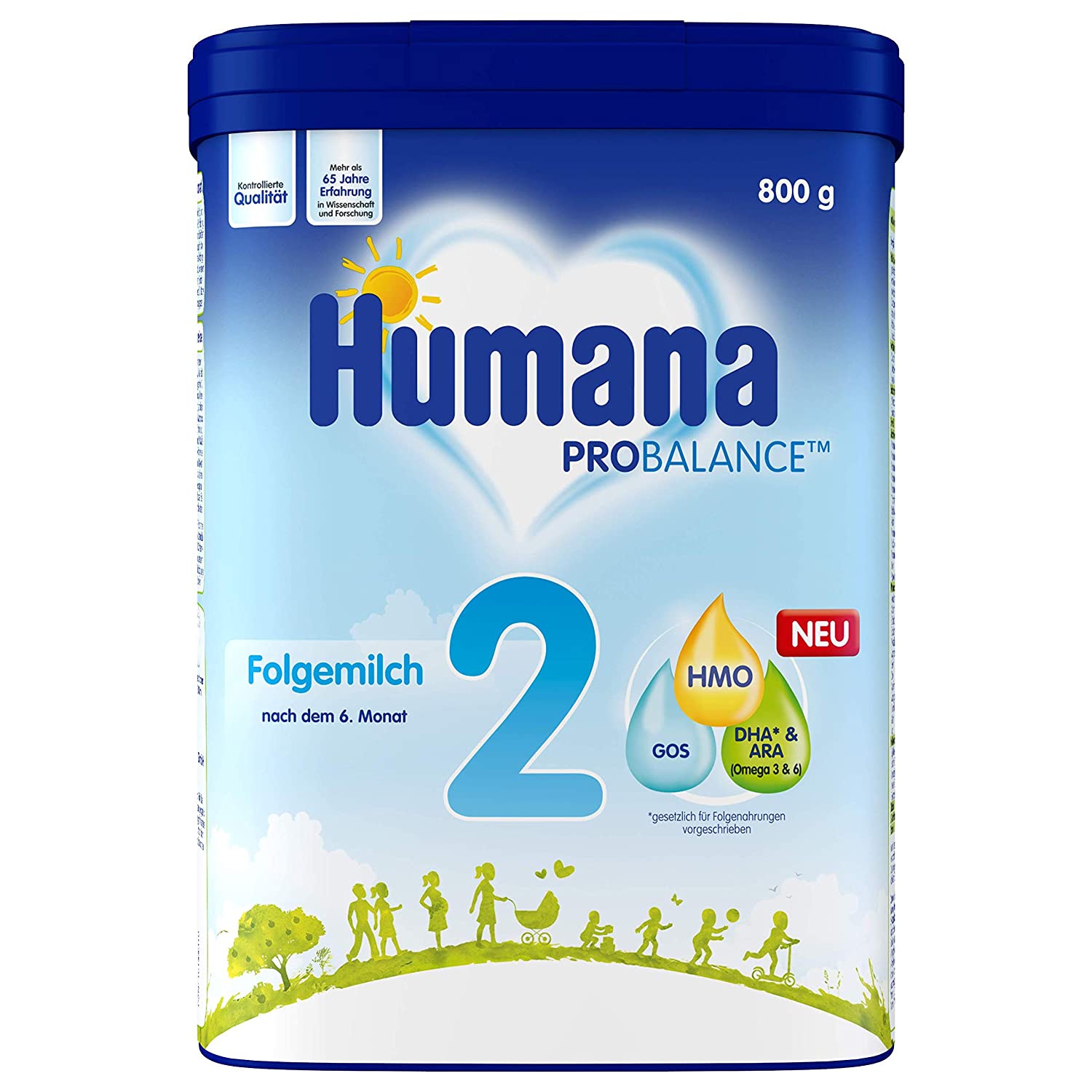 Humana PROBALANCE Folgemilch 2, nach dem 6. Monat, Babynahrung im Anschluss an das Stillen oder einer Anfangsnahrung, ideal zum Zufüttern oder als alleinige Milchnahrung, 800 g