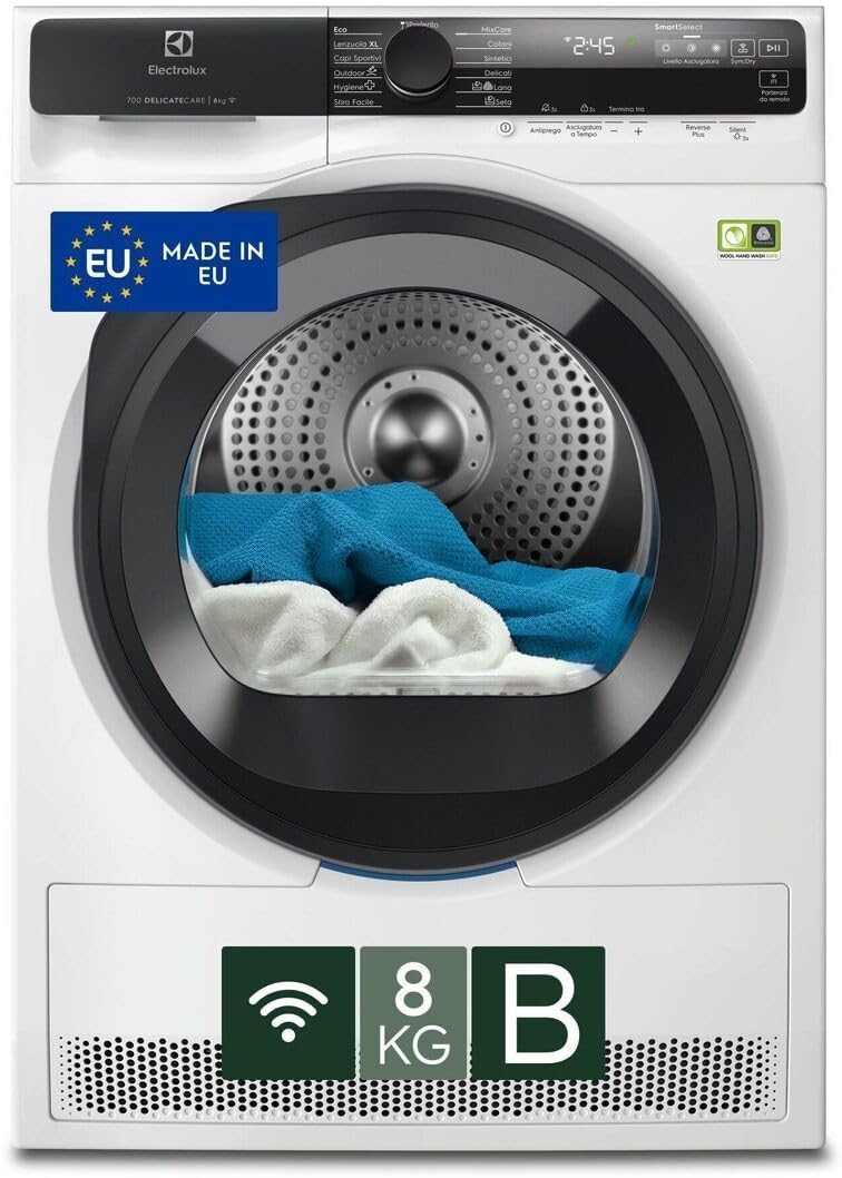 EW7H58GY 8kg Freestanding Tumble Dryer with Heat Pump Energy Class A+++