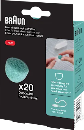 Replacement filters for nasal filters, 20 pieces
