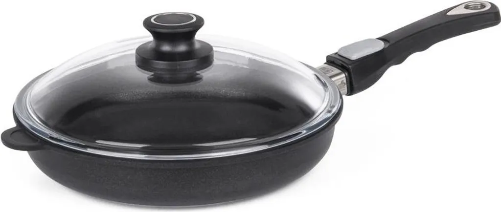 G21 Prime 26 cm deep frying pan with lid and removable handle