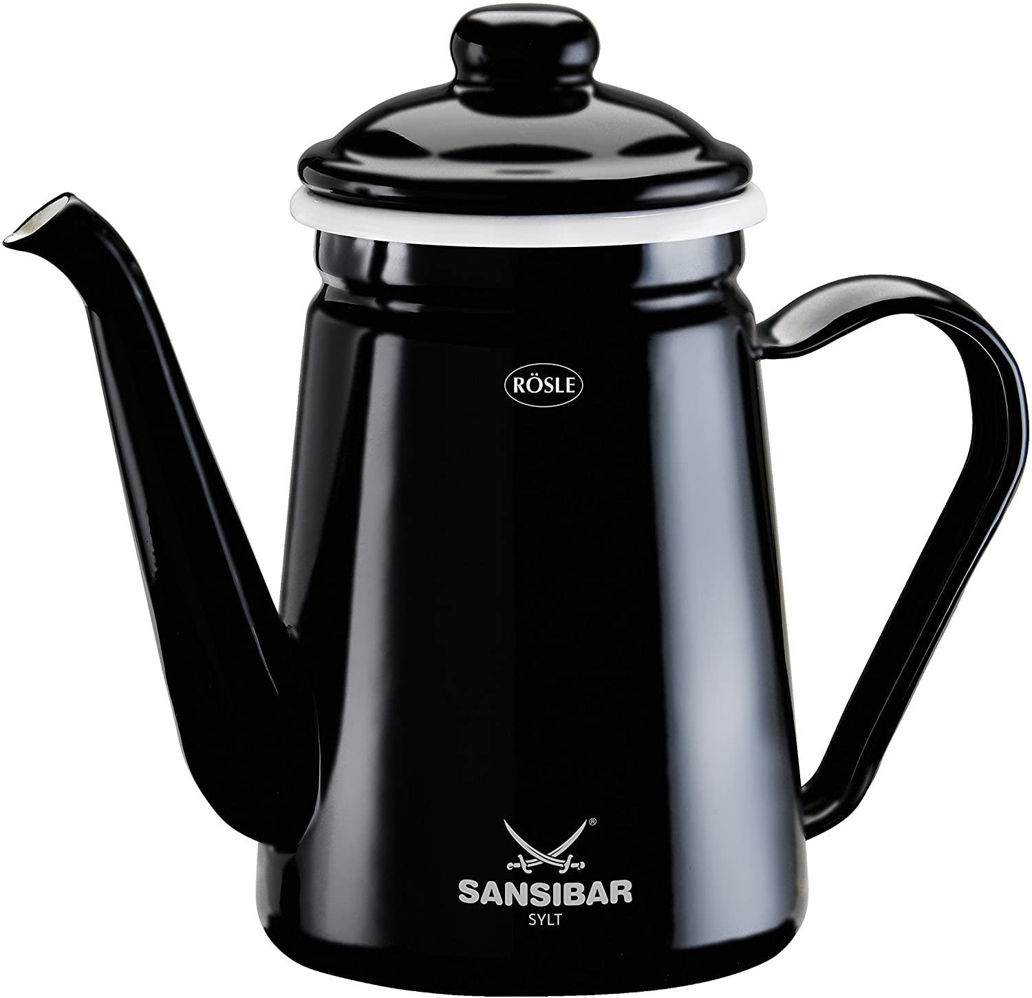 Rasle Rösle 43476 Zanzibar BBQ Jug 1.1 L Enamelled Black 22 x 10 x 19.5 cm