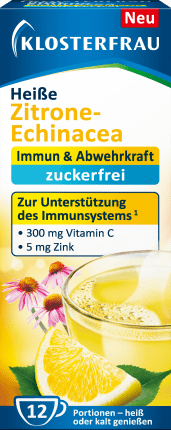 Klosterfrau Hot Lemon Echinacea sugar-free bag 12 pieces, 48 ​​g
