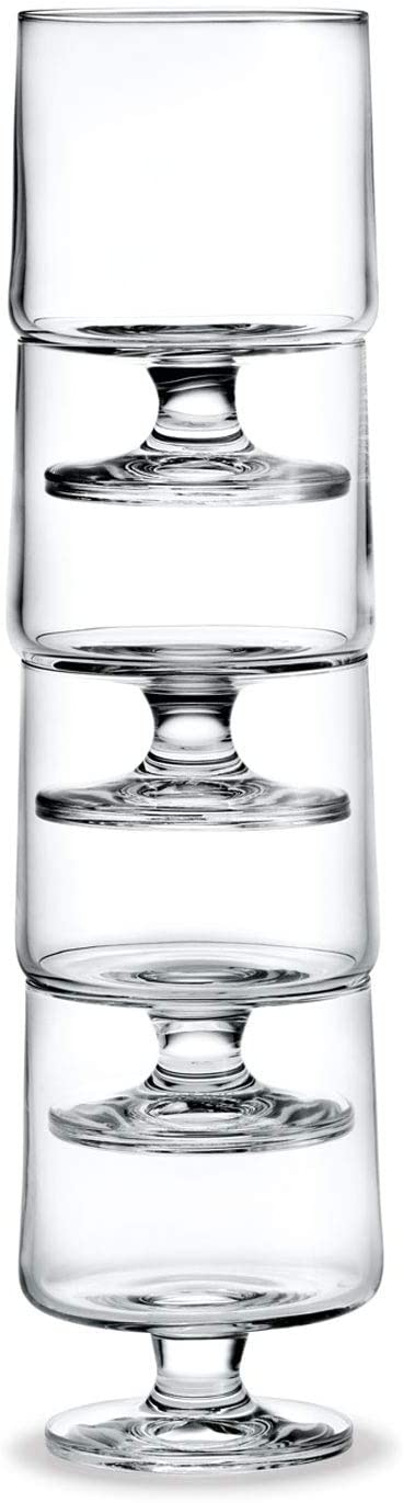 Holmegaard Stub Glass Purple Paper Tube Clear 21 cl Pack of 4