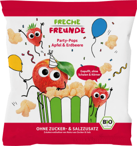 FRECHE FREUNDE FRECHE FRIENDE children's snack party pops apple strawberry from 1 year, 15 g