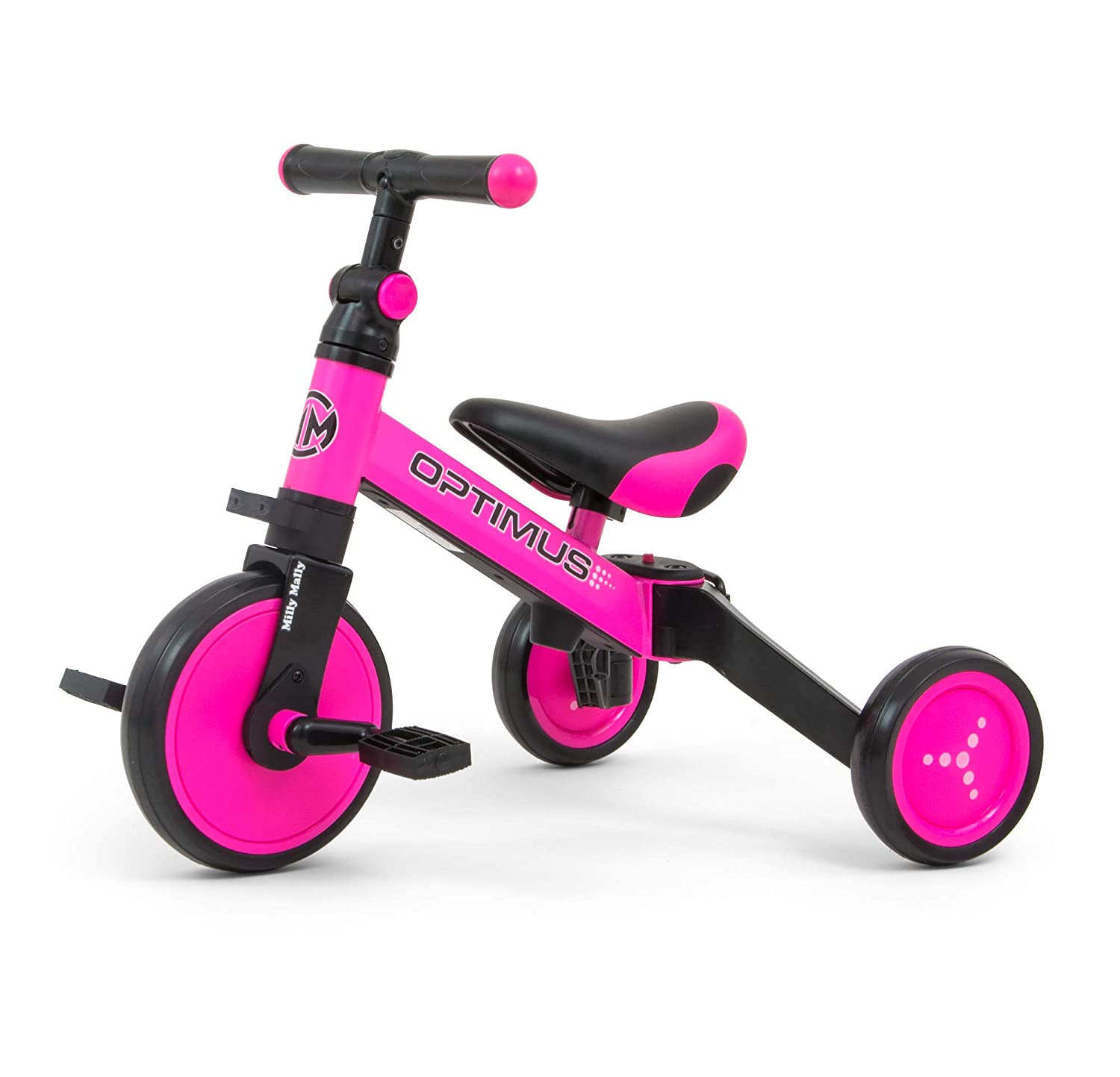 Milly Mally 5901761125085 Ride on 3-in-1 Optimus Pink, Pink