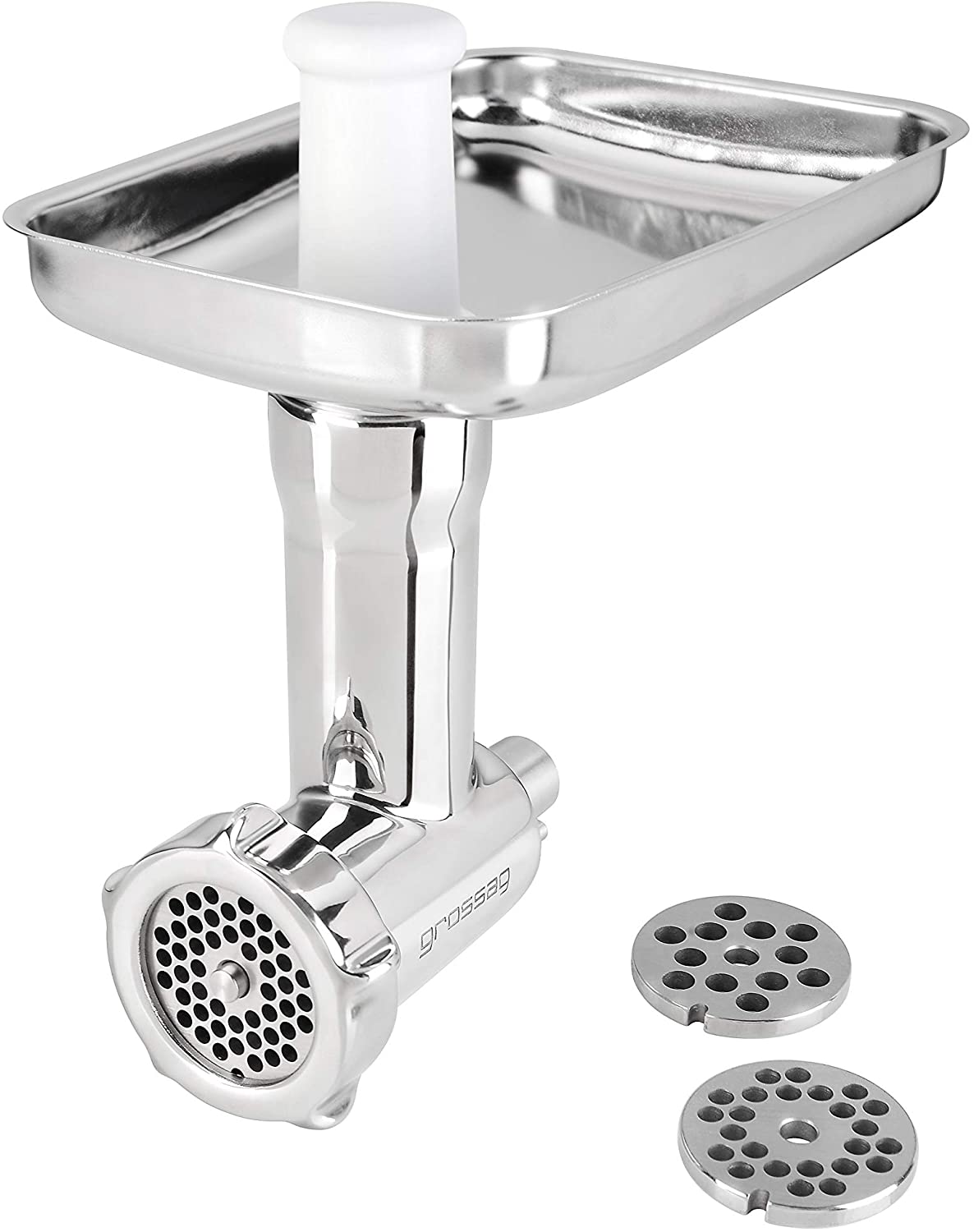 grossag Meat Mincer for KitchenAid Size 5 Stainless Steel Dishwasher Safe I