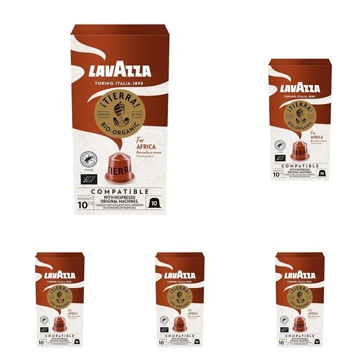 Lavazza Espresso Tierra for Africa Organic 10 Capsules (Pack of 5)