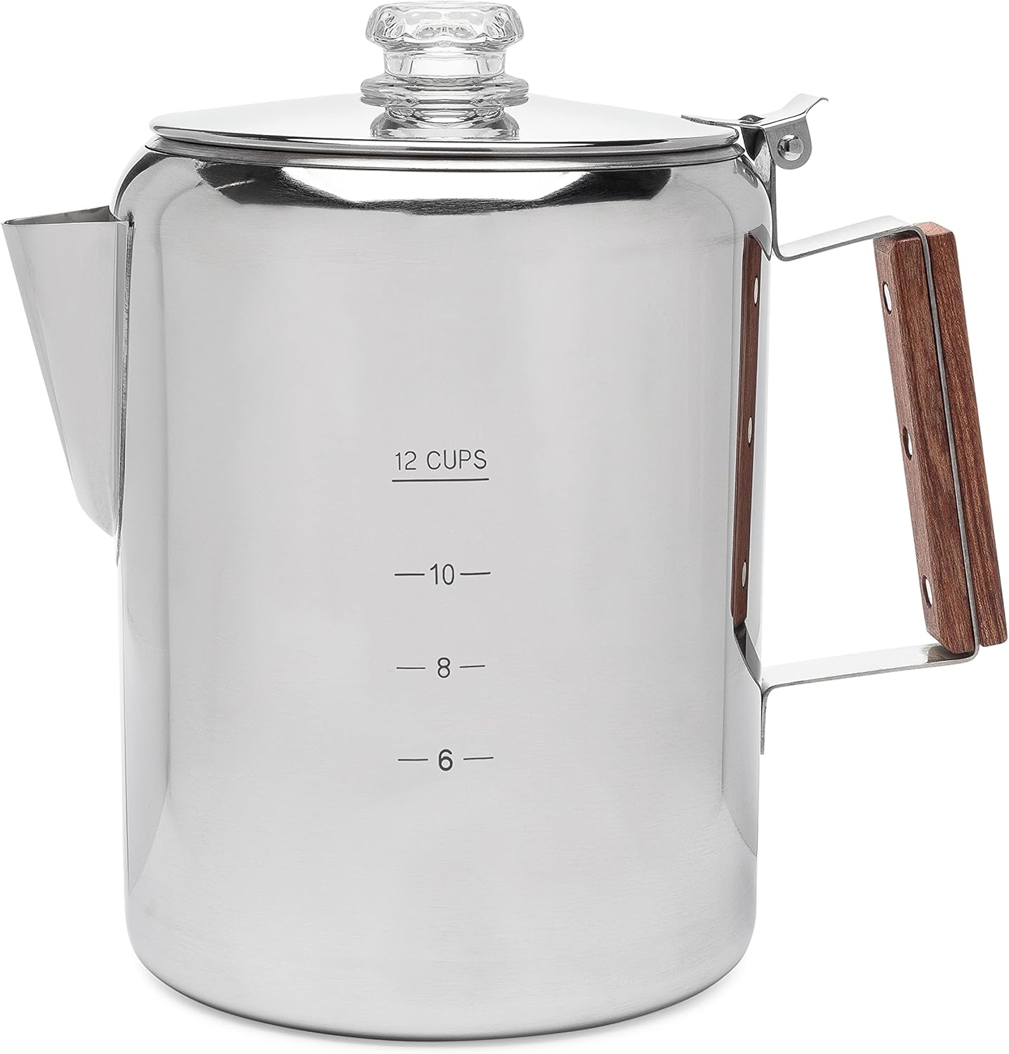 Coletti Bozeman Camping Coffee Pot - Coffee Maker - Percolator Coffee Pot for Campfire or Stove Coffee Making - 12 Cups