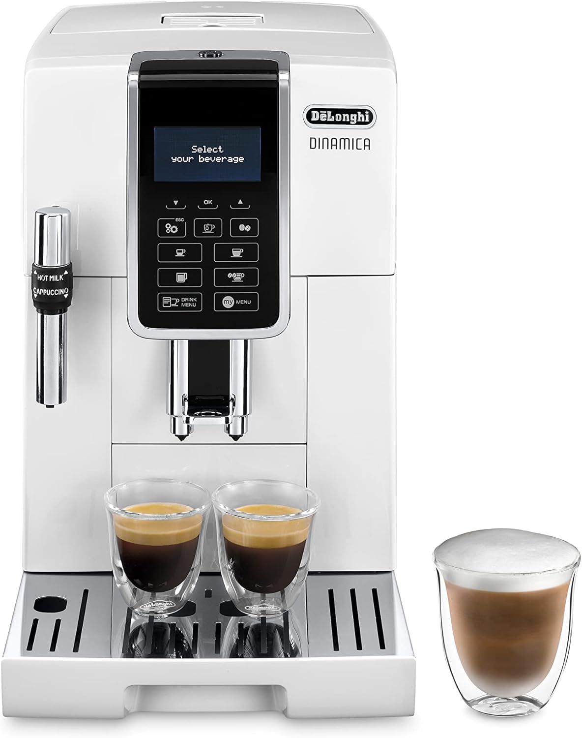 De'Longhi Dinamica ECAM Coffee Machine, White