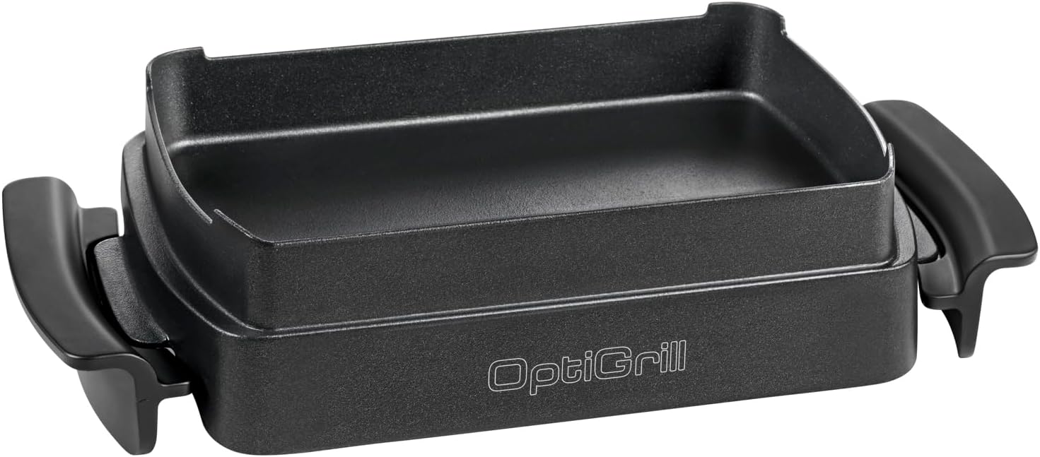 Tefal OptiGrill XA7258 Snacking & Baking Tray (Suitable for OptiGrill+ and OptiGrill Elite Non-Stick Coating, Capacity: 1.6 litre, dishwasher safe), black