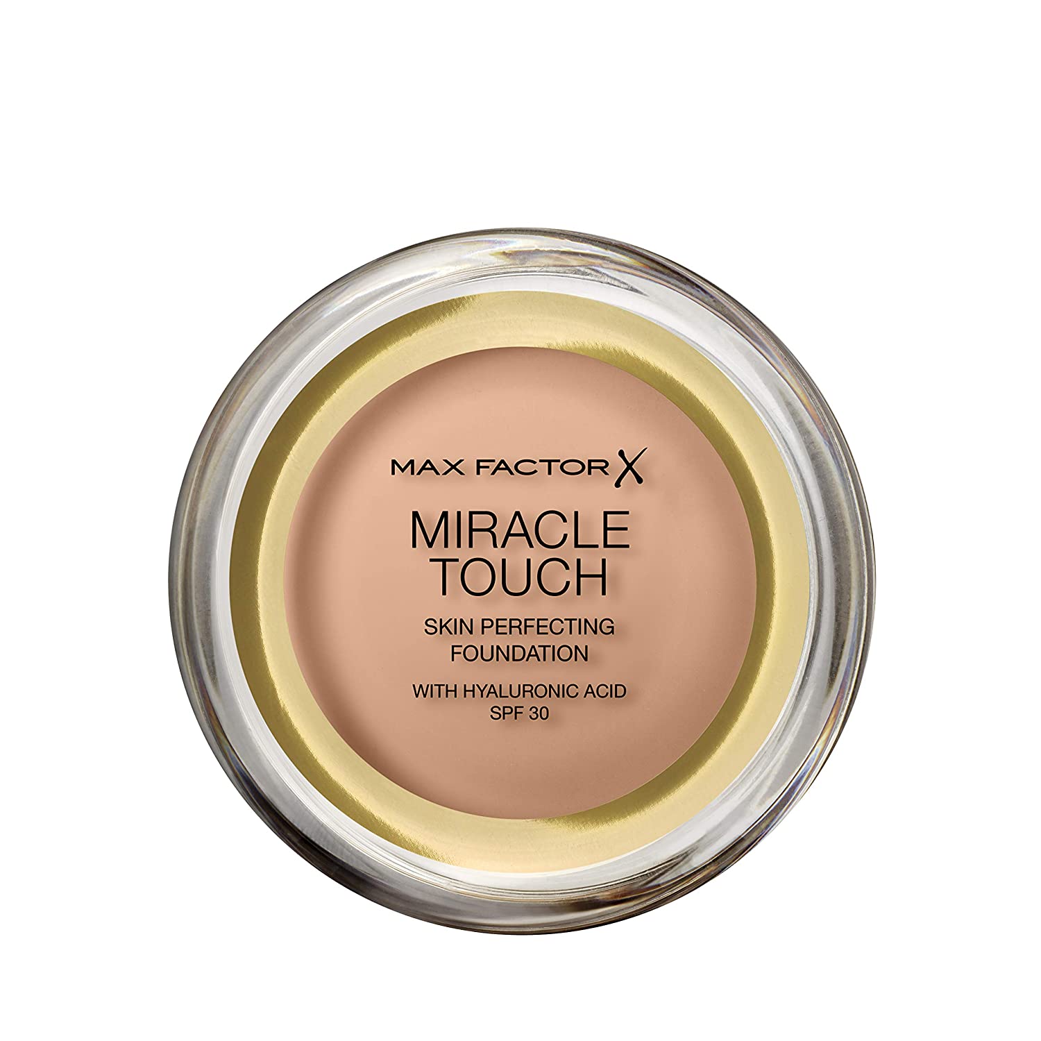 Max Factor Miracle Touch Foundation in Colour 75 Golden - Intense, Powdery Makeup for a Flawless Skin - With SPF 30