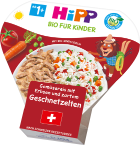 HiPP Children's plate of vegetable rice with peas & tender shredded from 1 year, 250 g