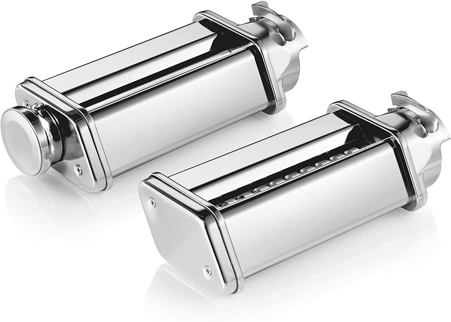 Bosch Hausgerate Bosch PastaPassion Set MUZ5PP1, 2 Pasta Rollers for Lasagne in 9 Different Thicknesses, Pasta Plates and Tagliatelle, Stainless Steel, Suitable for MUM 5 and MUM Series 2
