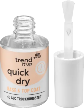 trend !t up Overlack Quick Dry Base & Top Coat Transparent, 10.5 ml