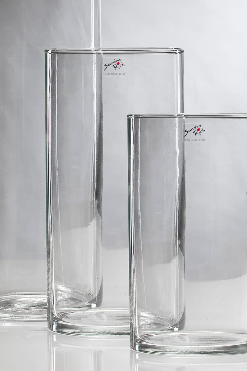 Sandra Rich CYLI Glass Table Flower Vase 30 cm Cylinder