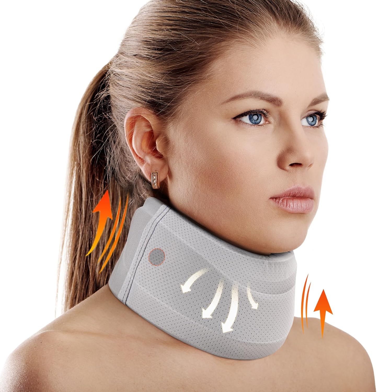 Cozyhealth Neck Support for Neck Pain and Support, Soft Neck Support Relieves Pain and Pressure in the Spine for Women and Men, Foam Neck Collar (S, 3" Deep Collar)