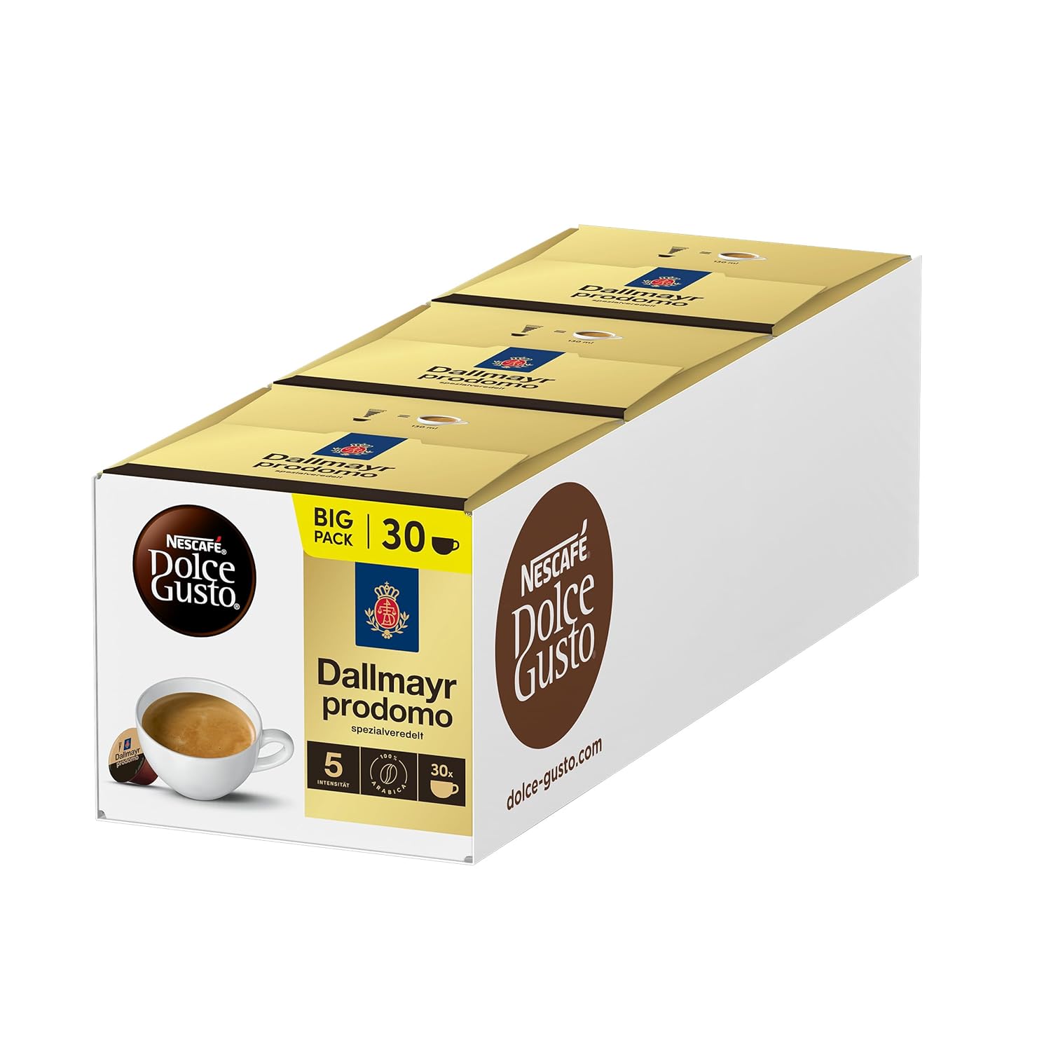 NESCAFÉ DOLCE GUSTO DALLMAYR prodomo Coffee Capsules Pack of 3 (3 x 30 Capsules)