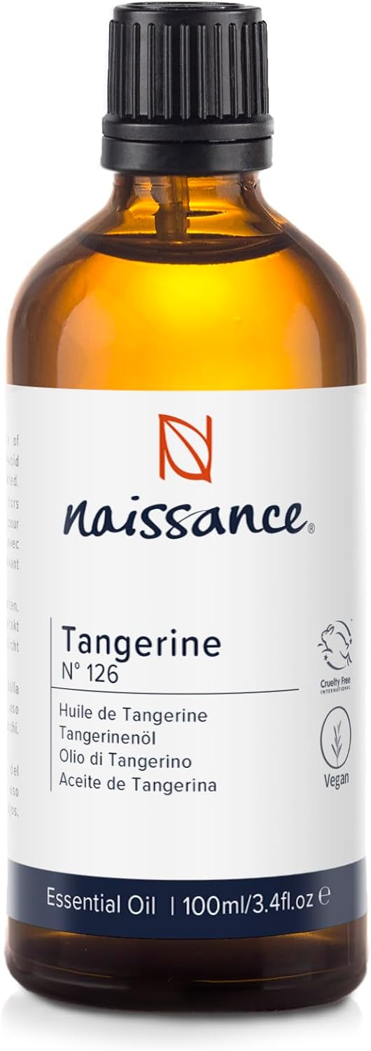 Naissance Tangerine Oil (Mandarin Oil) (No. 126), 100 ml, Natural Pure Mandarin Essential Oil, for Natural Cosmetics, Aromatherapy, Diffuser, Oil Burner, Fragrance Oil for Aroma Diffuser