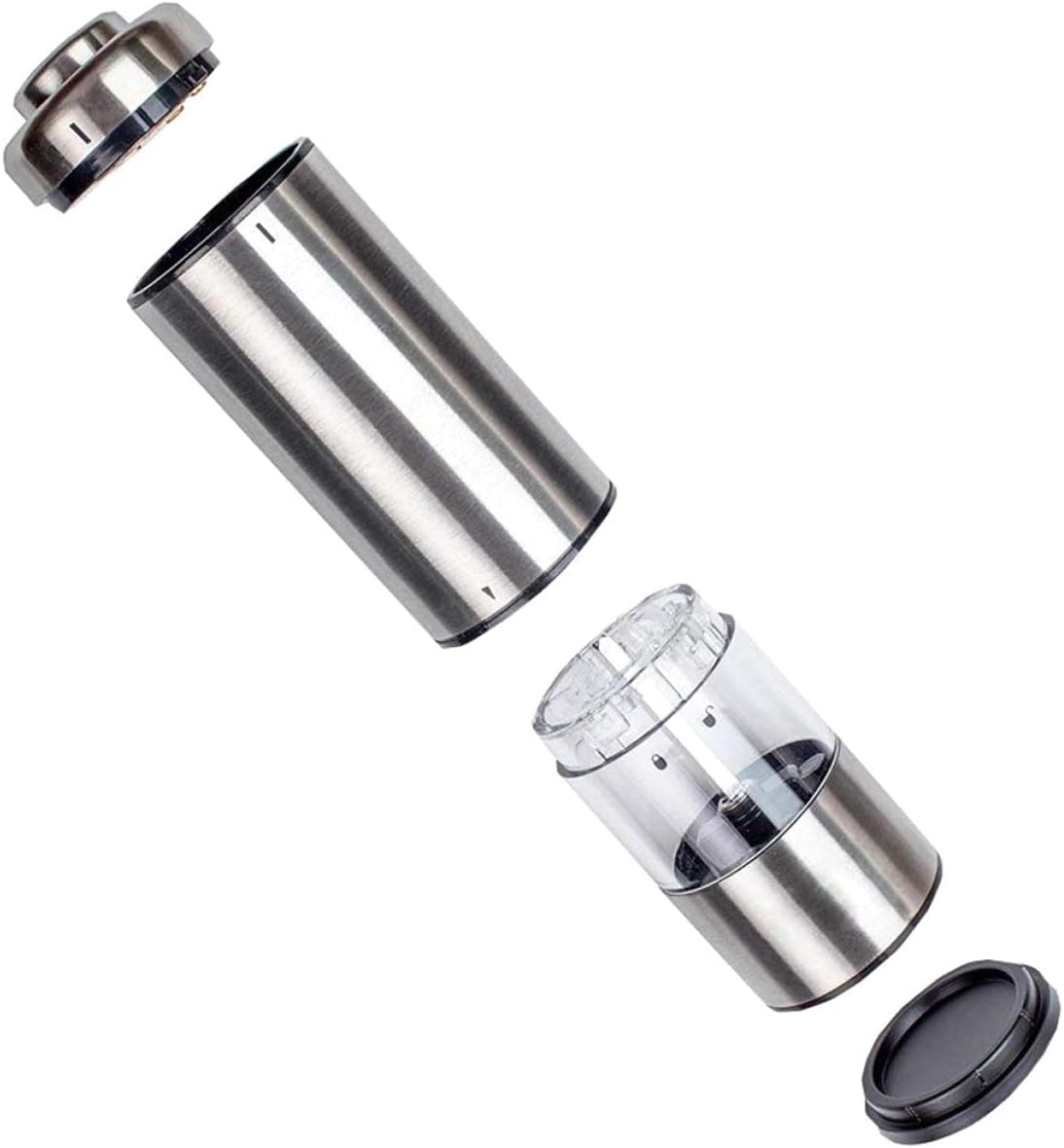 iplusmile Store iplusmile Electric Pepper Mill Stainless Steel with Wear-Resistant Ceramic Grinding Mechanism Cordless for Kitchen, Restaurant and Home