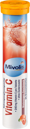 Mivolis Vitamin C Effervescent Tablets, 20 Pcs., 82 G