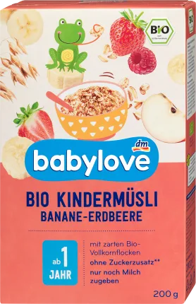 babylove children's muesli banana-strawberry from 1 year, 200 g