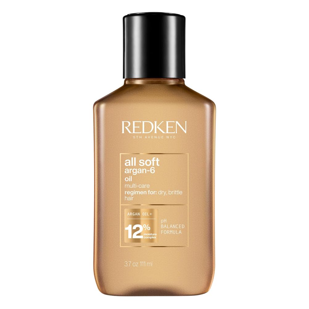 Redken Hair Mask with Deep Care for Dry and Brittle Hair, Invigorates and Hydrates, with Omega-6 and Argan Oil, All Soft Argan-6 Oil, 1 x 111 ml