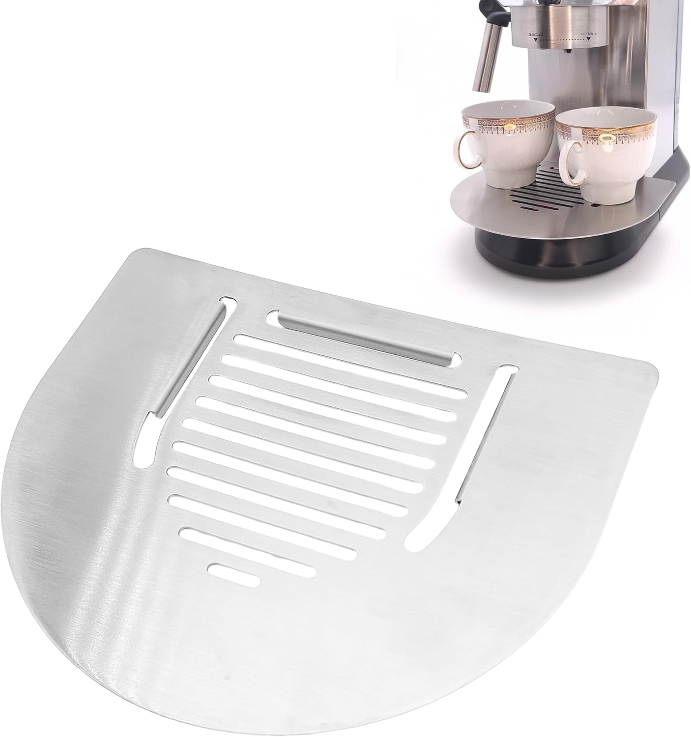 Delonghi Dedica Stainless Steel Draining Rack for Delonghi Dedica, Increased Support Area, Dishwasher Safe, Heat Resistant, Coffee Machine Accessories