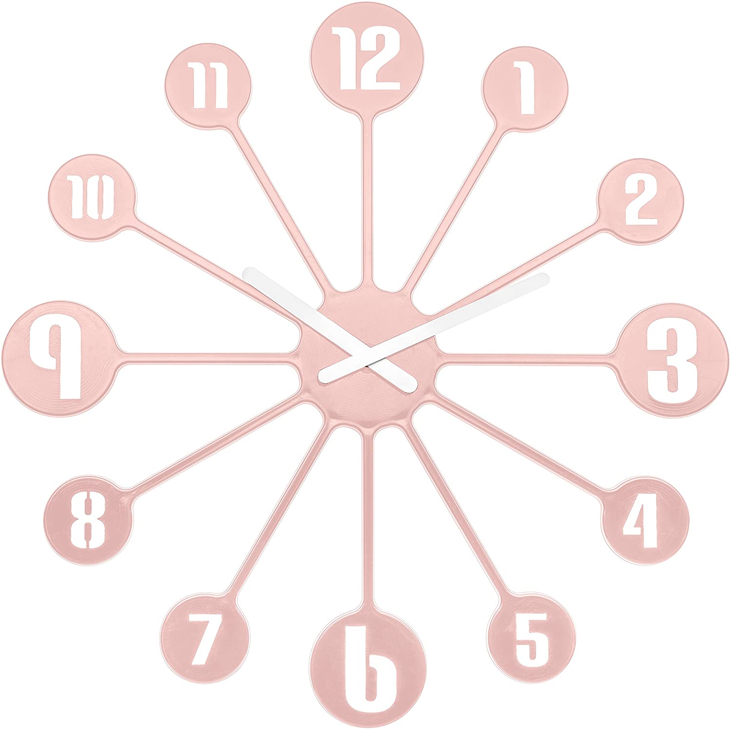 Koziol Pinball 2341638 Wall Clock Quartz Decorative Plastic Powder Pink 45 