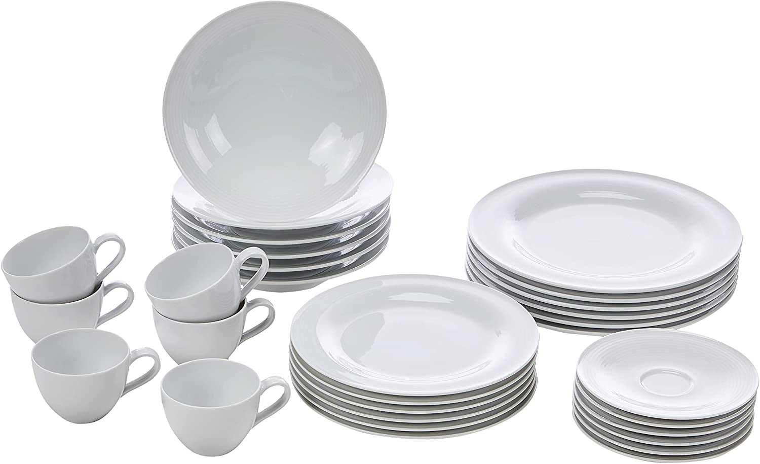 Seltmann Weiden 001.751423 Beat White Crockery Set 30 Pieces for 6 People