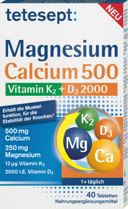 tetesept Magnesium Calcium K + D tablets (40 pieces), 73.2 g