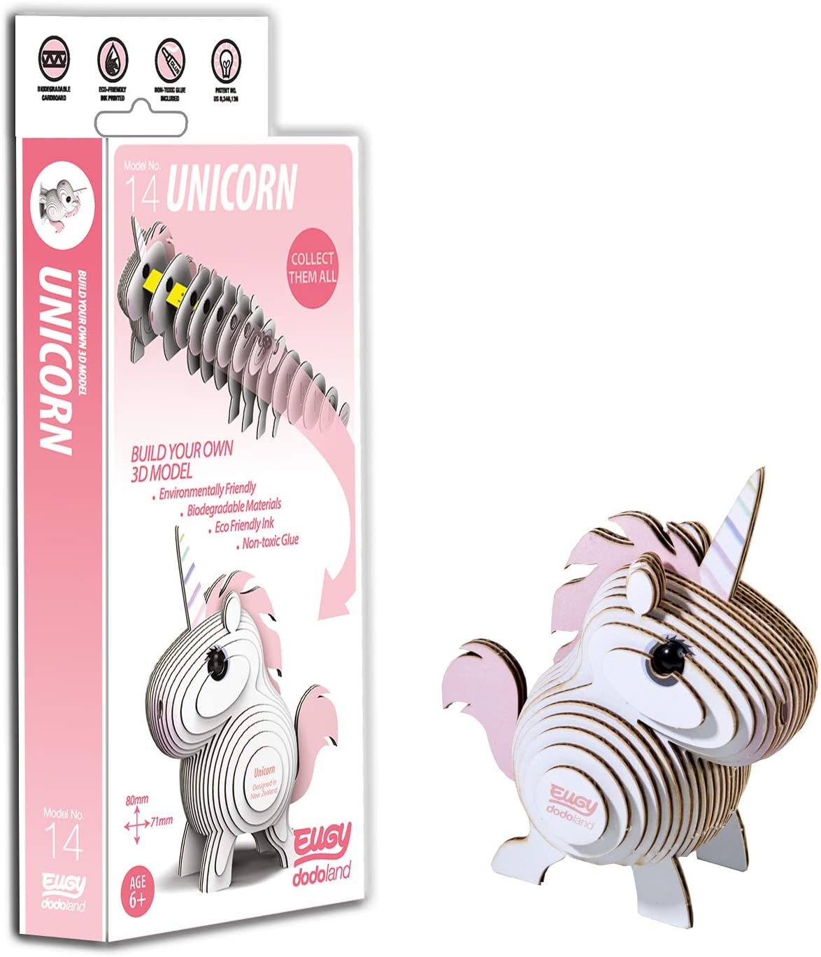 Brainstorm Toys D5004 Eugy Unicorn 3D Craft Kit, No