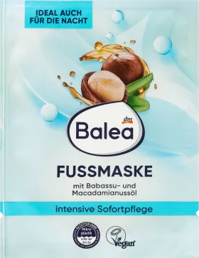 Balea Foot mask with babassu & macadamia nut oil, 15 ml