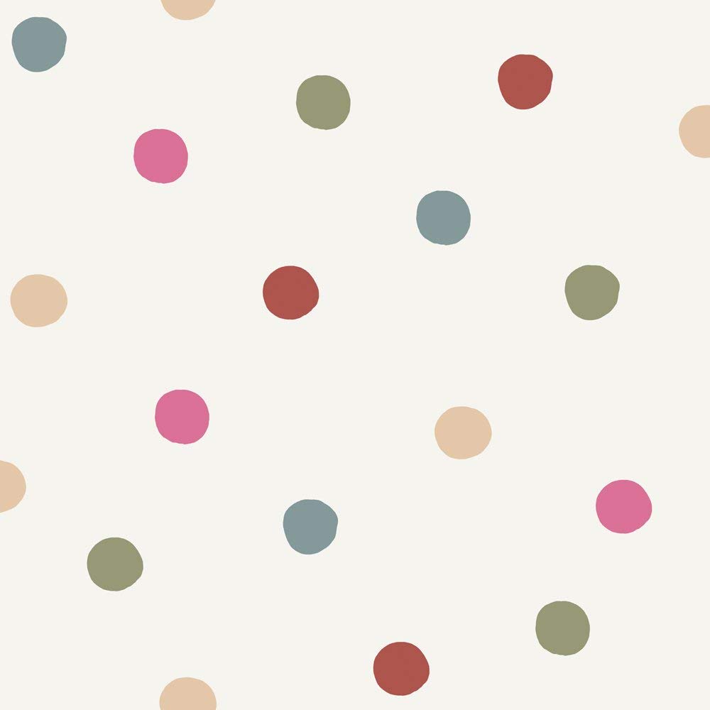 BorasTapeter Lilleby 2661 Fleece Wallpaper Polka Dots Pastel White Multi