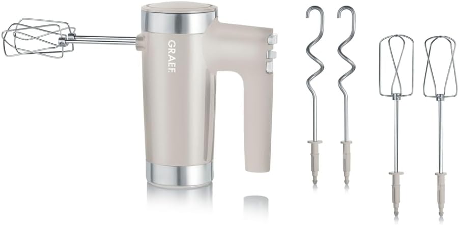 Graef Family Line HM508 Hand Mixer 600 Watt 7 Speed Levels Turbo Button
