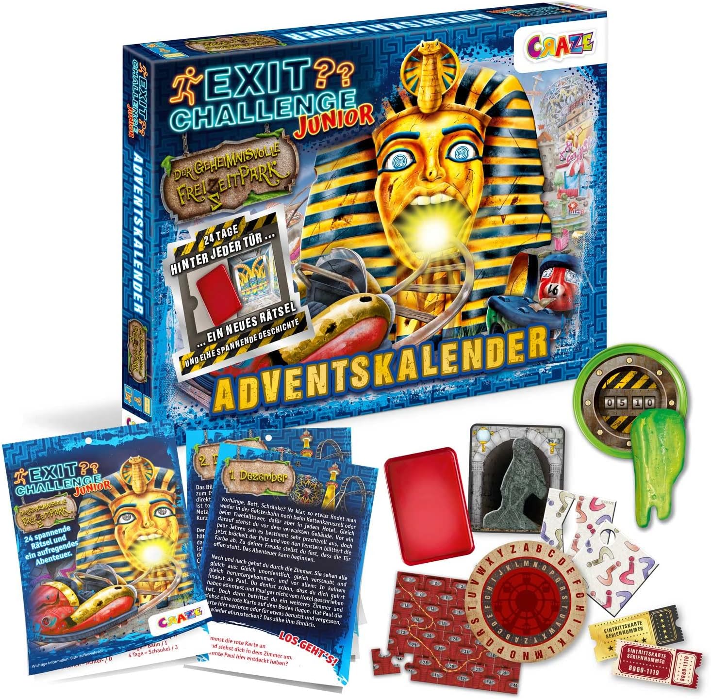 Exit Challenge Advent Calendar Children Board Games Christmas Calendar 24 Puzzles Junior Escape Game German Language