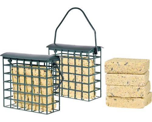 Hornbach All-season bird food 6 fat blocks with two dispensers 1.8 kg