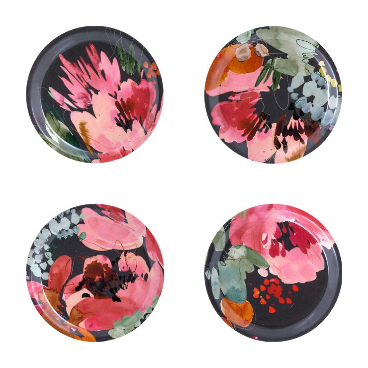 ary-home Garden Bouquet Coaster 4-Pack