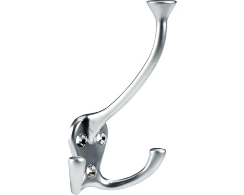 Hettich Coat hook 3 hooks aluminum colored WxH 70/110 mm