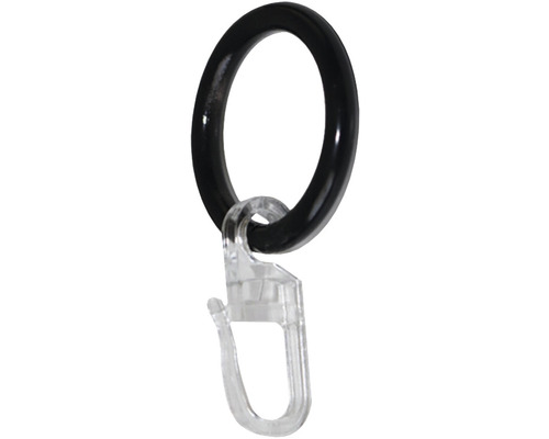 SoleVito Curtain ring for curtain rod black Ø 16 mm 10 pieces.