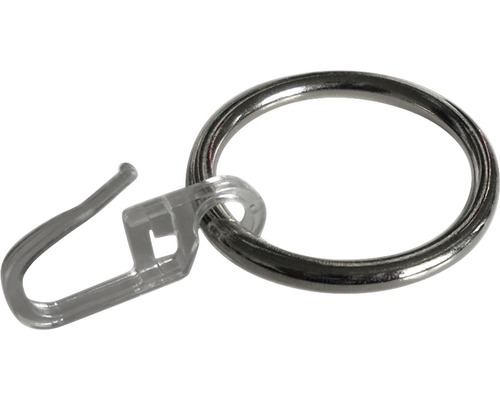 SoleVito Curtain ring for Rome stainless steel look Ø 25 mm 10 pieces.