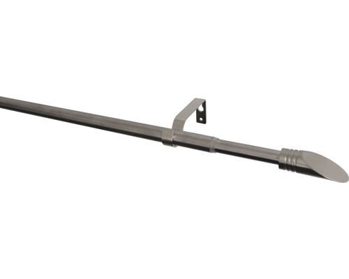 SoleVito Curtain rod set extendable shaft stainless steel look 120-210 cm Ø 16/19 mm