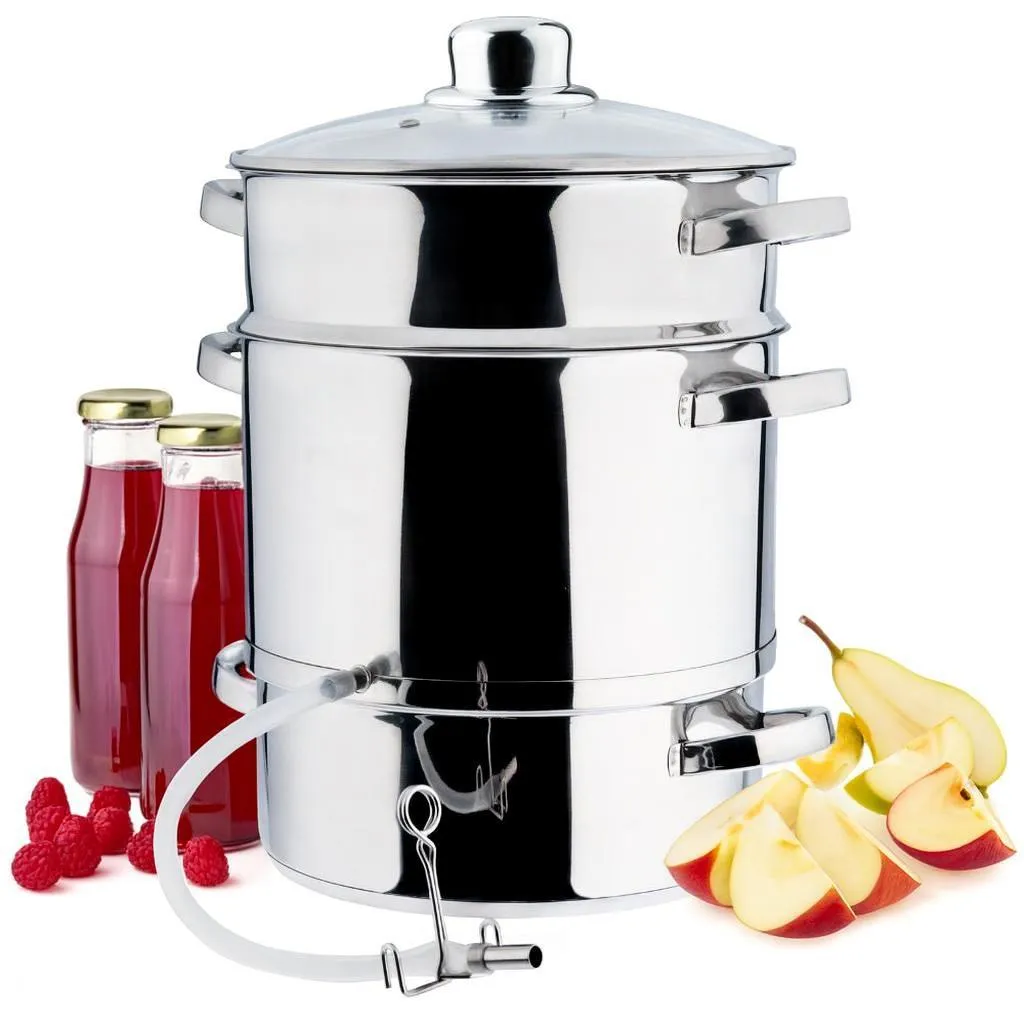 GARDIVO Steam Juicer 8L Stainless Steel, Fruit Juicer, Juice Machine for Fruits and Vegetables, Dishwasher Safe, Suitable for all Hobs including Induction