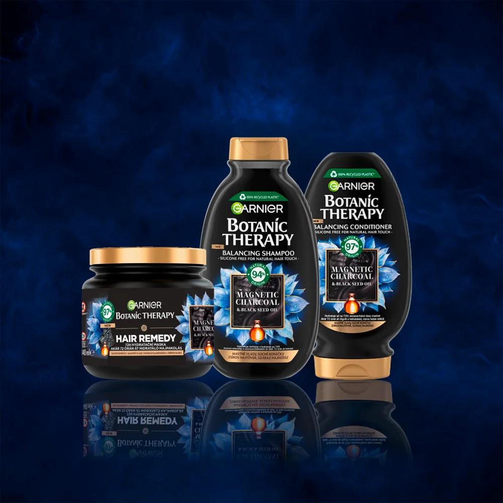 Garnier Botanic Therapy Magnetic Charcoal Shampoo for oily hair and dry hair ends