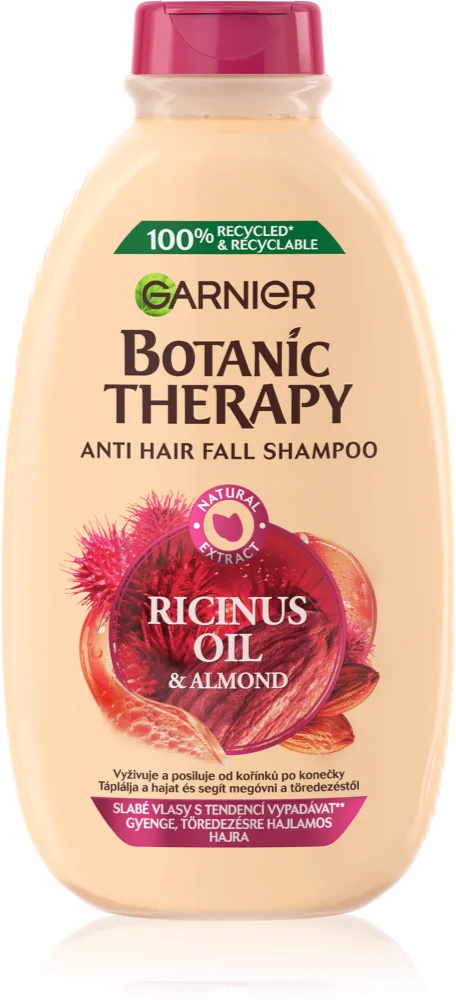 Garnier Botanic Therapy Ricinus Oil Strengthening shampoo for weak hair prone to hair loss