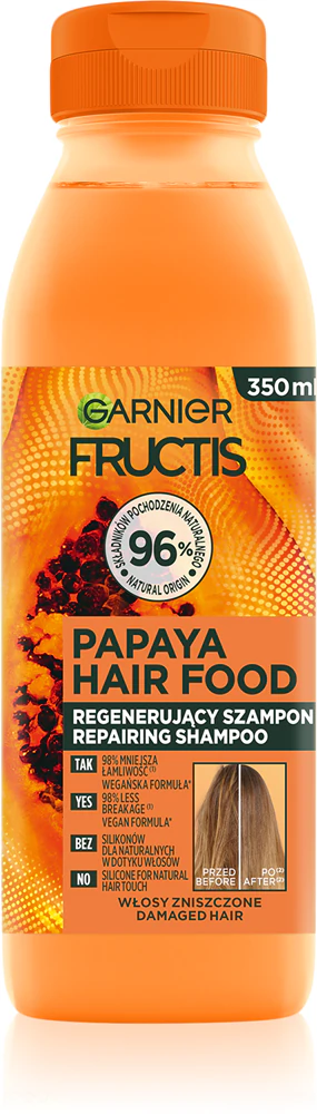 Garnier Fructis Papaya Hair Food Regenerating Shampoo for Damaged Hair