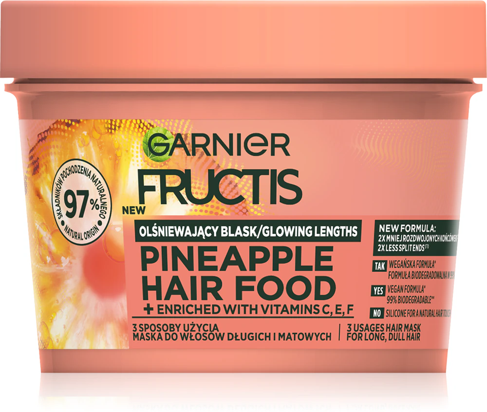 Garnier Fructis Pineapple Hair Food Mask for hair for dry hair ends