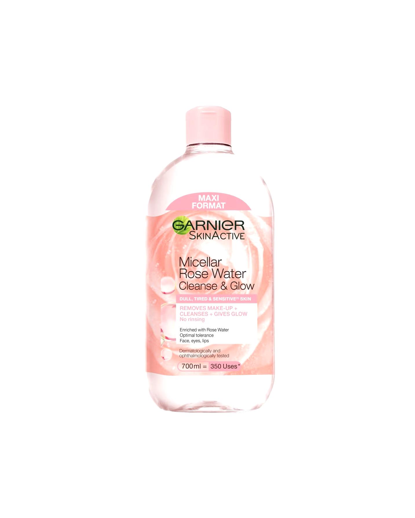 Garnier Micellar Water Skin Active Micellar Cleansing Water All-in-1 with Rose Water