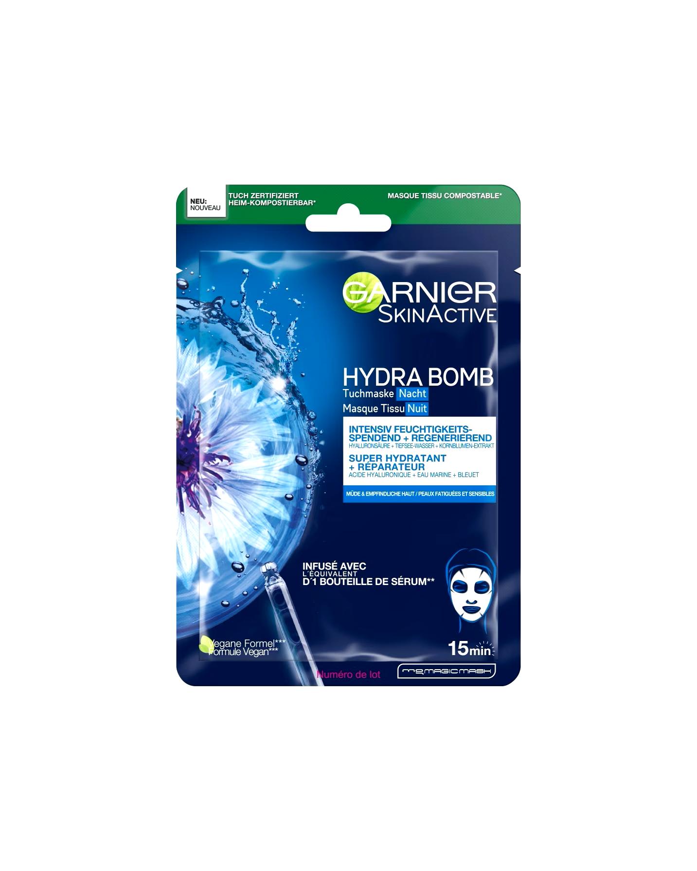Garnier sheet mask Skin Active Hydra Bomb Night